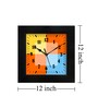 Modern Multicolour Fiber Square Wall Clock