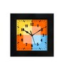 Modern Multicolour Fiber Square Wall Clock