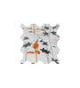 White Floral 200 TC Cotton Queen Size Double Bedsheet with 2 Pillow Covers