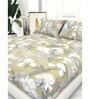 Floral 210 TC Microfiber 1 Bedsheet,  2 Pillow Covers Cider Queen Collection