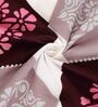Purple Floral 210 TC Polycotton 1 Double Bedsheet with 2 Pillow Covers