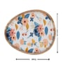 Multicolour Floral Acacia Wood Serving Tray