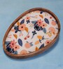 Multicolour Floral Acacia Wood Serving Tray