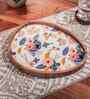 Multicolour Floral Acacia Wood Serving Tray