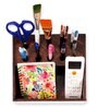 Floral Multicolour Wooden Table Desk Organizer
