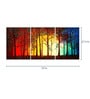 Framed Multicolor Canvas Framed Floral Art Panel Set of 3