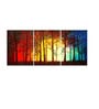 Framed Multicolor Canvas Framed Floral Art Panel Set of 3