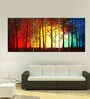 Framed Multicolor Canvas Framed Floral Art Panel Set of 3