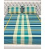 Geometric 210 TC Microfiber 1 Bedsheet,  2 Pillow Covers Cider Queen Collection
