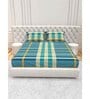 Geometric 210 TC Microfiber 1 Bedsheet,  2 Pillow Covers Cider Queen Collection