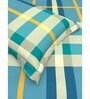 Geometric 210 TC Microfiber 1 Bedsheet,  2 Pillow Covers Cider Queen Collection