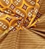 Brown Geometric 210 TC Poly Cotton 1 Single Bedhseet with 1 Pillow Cover