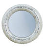 Glass Round Wall Mirror in Silver colour