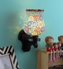 Multicolour Glass And Wood Wall Light