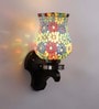 Multicolour Glass And Wood Wall Light