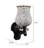 Multicolour Glass And Wood Wall Light