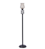 Inspired Multicolour Glass Shade Torchiere Floor Lamp With Iron Base