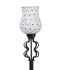 Trapzo Multicolour Glass Shade Torchiere Floor Lamp With Iron Base