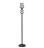 Novara Multicolour Glass Shade Torchiere Floor Lamp With Iron Base