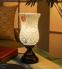 Hertz Multicolour Glass Shade Table Lamp With Metal Base