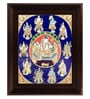 Multicolour Gold Plated Dasavatharam Framed Tanjore Painting