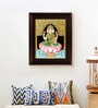 Multicolour Gold Plated Dhana Lakshmi Framed Tanjore Painting