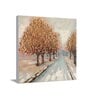 Multicolour Golden Autumn Tree Wall Embossed Original On Canvas Painting