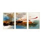 Multicolor Canvas Framed Abstract Art Panel Set of 3