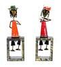 Multicolour Iron Decorative Musician Figurine Set of 2