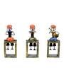 Multicolour Metal Decorative Musician Figurine Set of 3