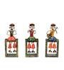 Multicolour Metal Decorative Musician Figurine Set of 3