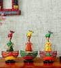 Multicolour Iron Decorative Musician Set of 3