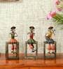 Multicolour Metal Decorative Musician Figurine Set of 3