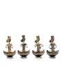 Multicolour Iron Decorative Musician Figurine Set Of 4