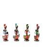 Multicolour Iron Decorative Musician Figurine Set Of 4