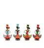 Multicolour Iron Decorative Musician Figurine Set Of 4