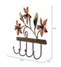 Multicolour Iron The Flowers Key Holder