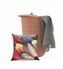 Multicolour Jute Abstract 16x16 inches Cushion Cover (5Pc)