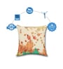 Multicolour Jute Floral 16x16 inches Cushion Cover (5Pc)