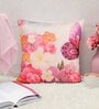 Multicolour Jute Floral 16x16 inches Cushion Cover (5Pc)