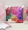 Multicolour Jute Floral 16x16 inches Cushion Cover (5Pc)