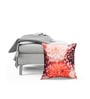 Multicolour Jute Floral 16x16 inches Cushion Cover (5Pc)