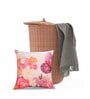 Multicolour Jute Floral 16x16 inches Cushion Cover (5Pc)