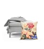 Multicolour Jute Floral 16x16 inches Cushion Cover (5Pc)