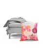 Multicolour Jute Floral 16x16 inches Cushion Cover (5Pc)