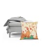 Multicolour Jute Floral 16x16 inches Cushion Cover (5Pc)