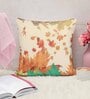 Multicolour Jute Floral 16x16 inches Cushion Cover (5Pc)