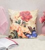 Multicolour Jute Floral 16x16 inches Cushion Cover (5Pc)
