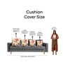 Multicolour Jute Floral 16x16 inches Cushion Cover (5Pc)
