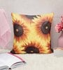 Multicolour Jute Floral 16x16 inches Cushion Cover (5Pc)